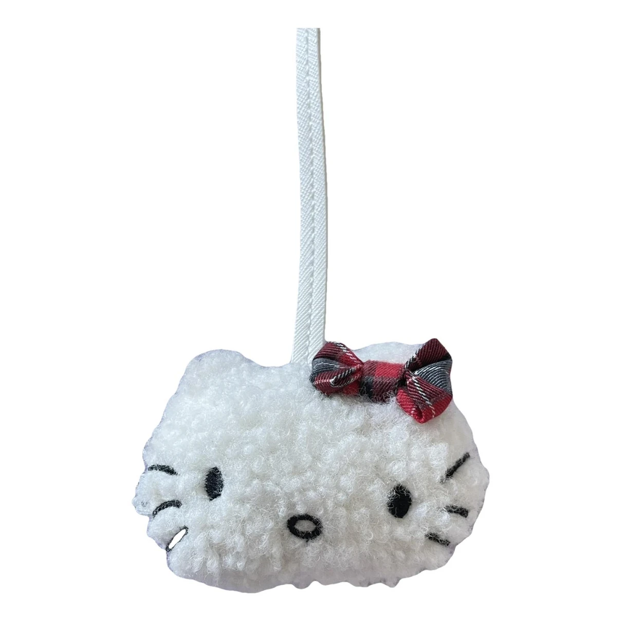 Pre-owned Hello Kitty Key Ring In White