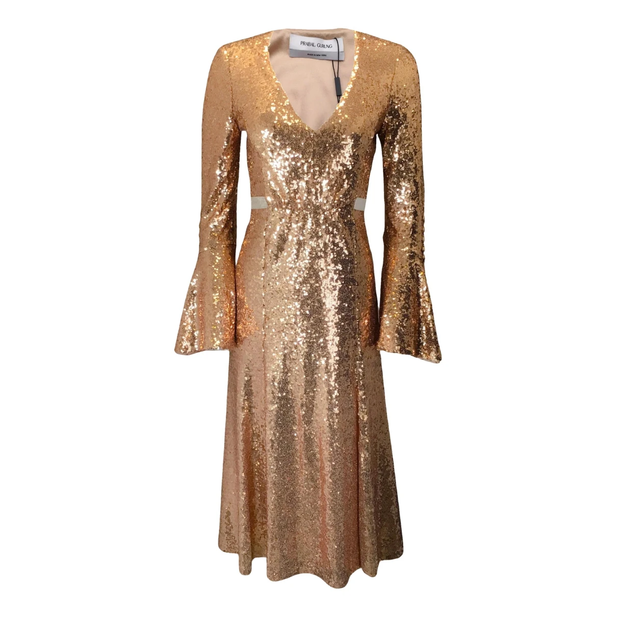 Pre-owned Prabal Gurung Mid-length Dress In Gold