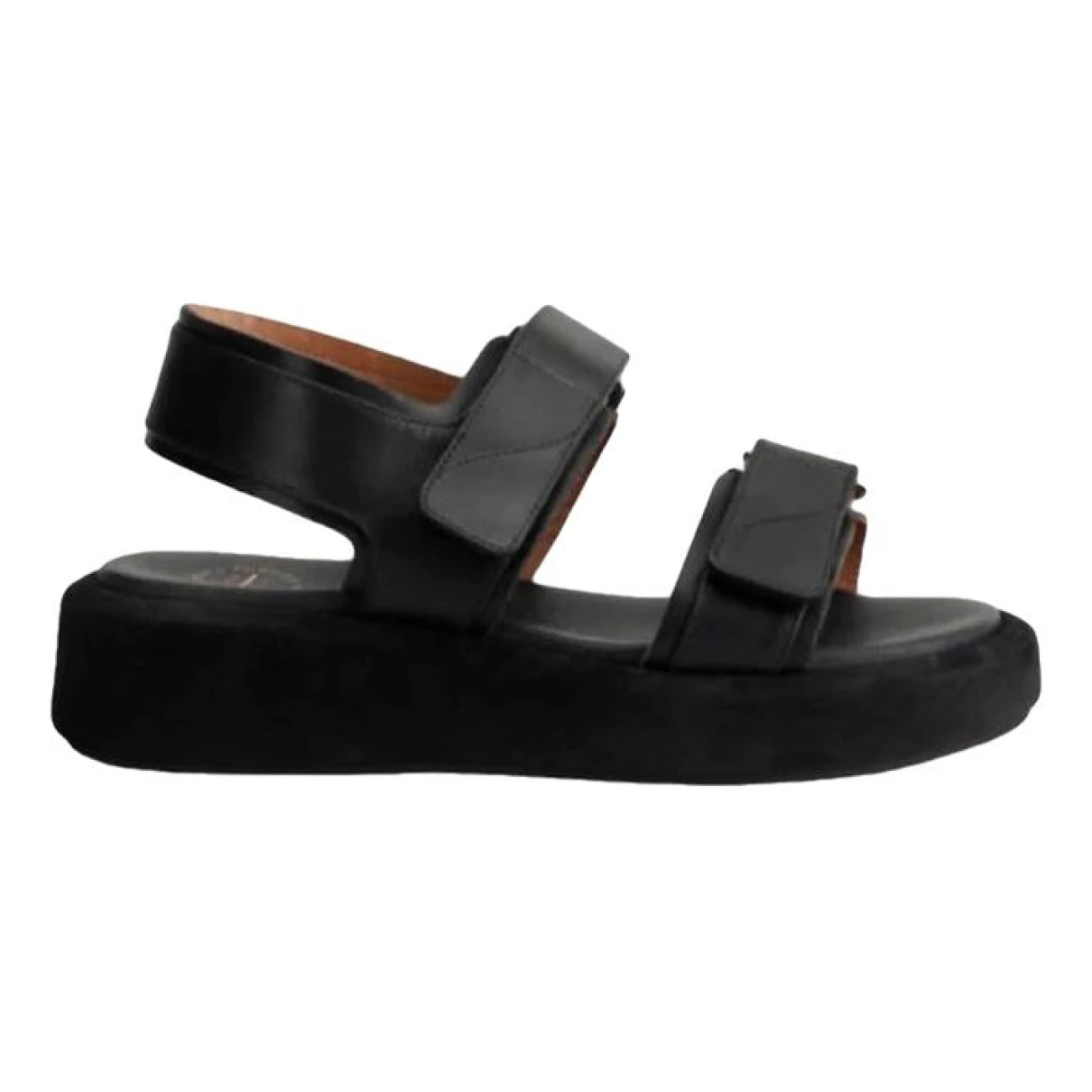 Pre-owned Atp Atelier Leather Sandal In Black