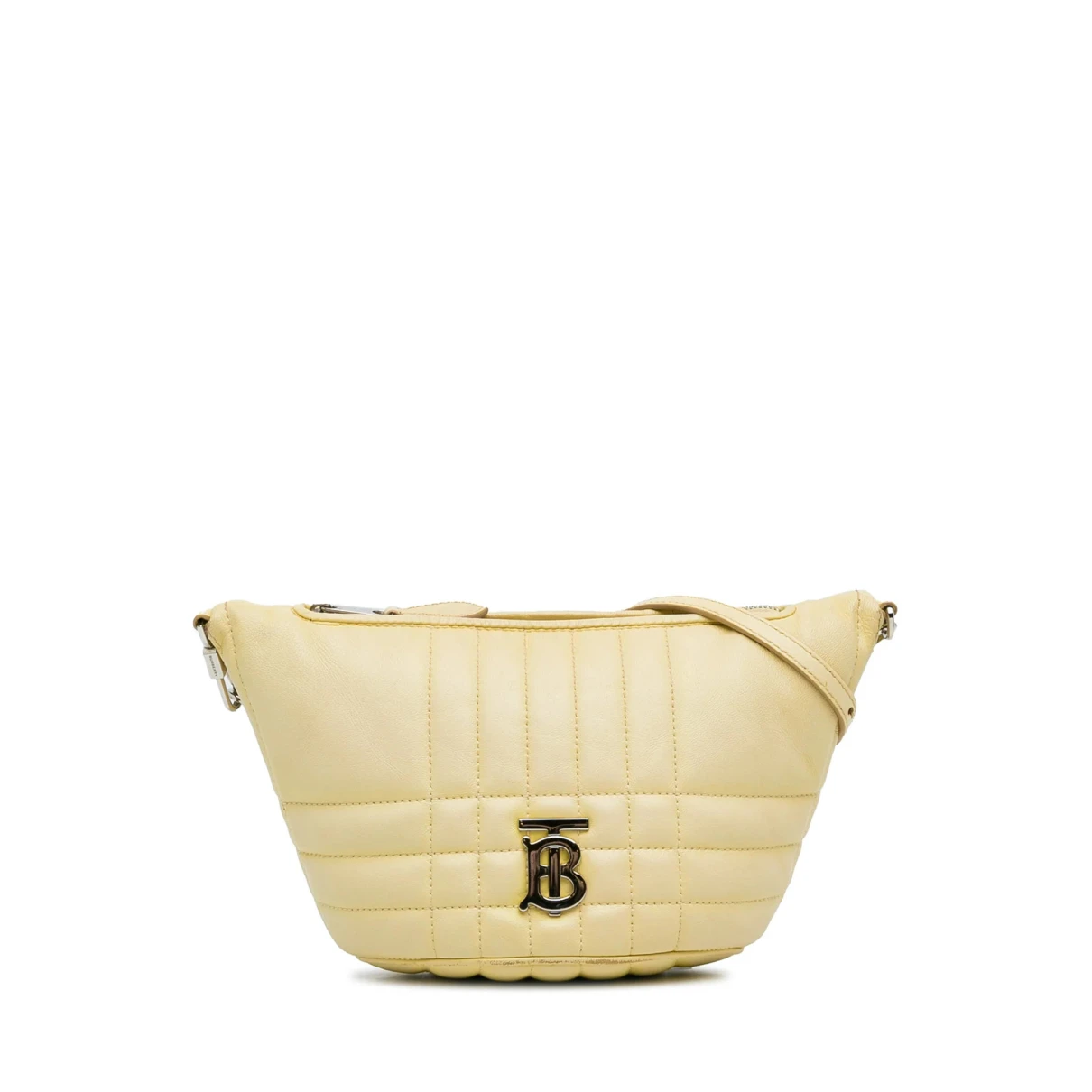 Pre-owned Burberry Lola Leather Crossbody Bag In Yellow