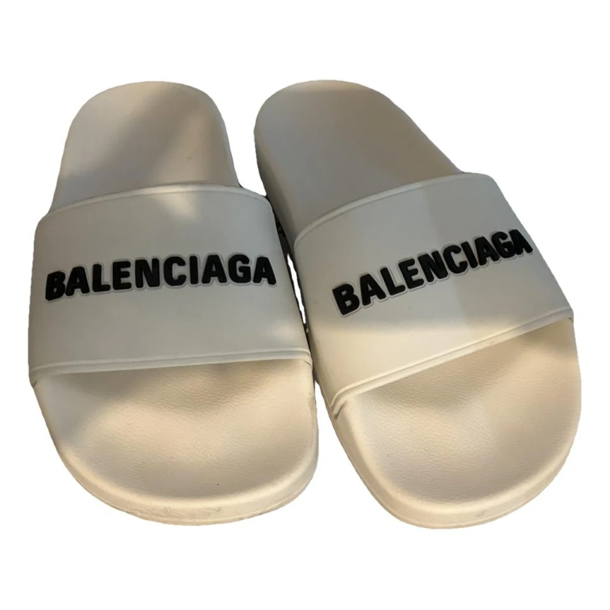 Pre-owned Balenciaga Mules In White