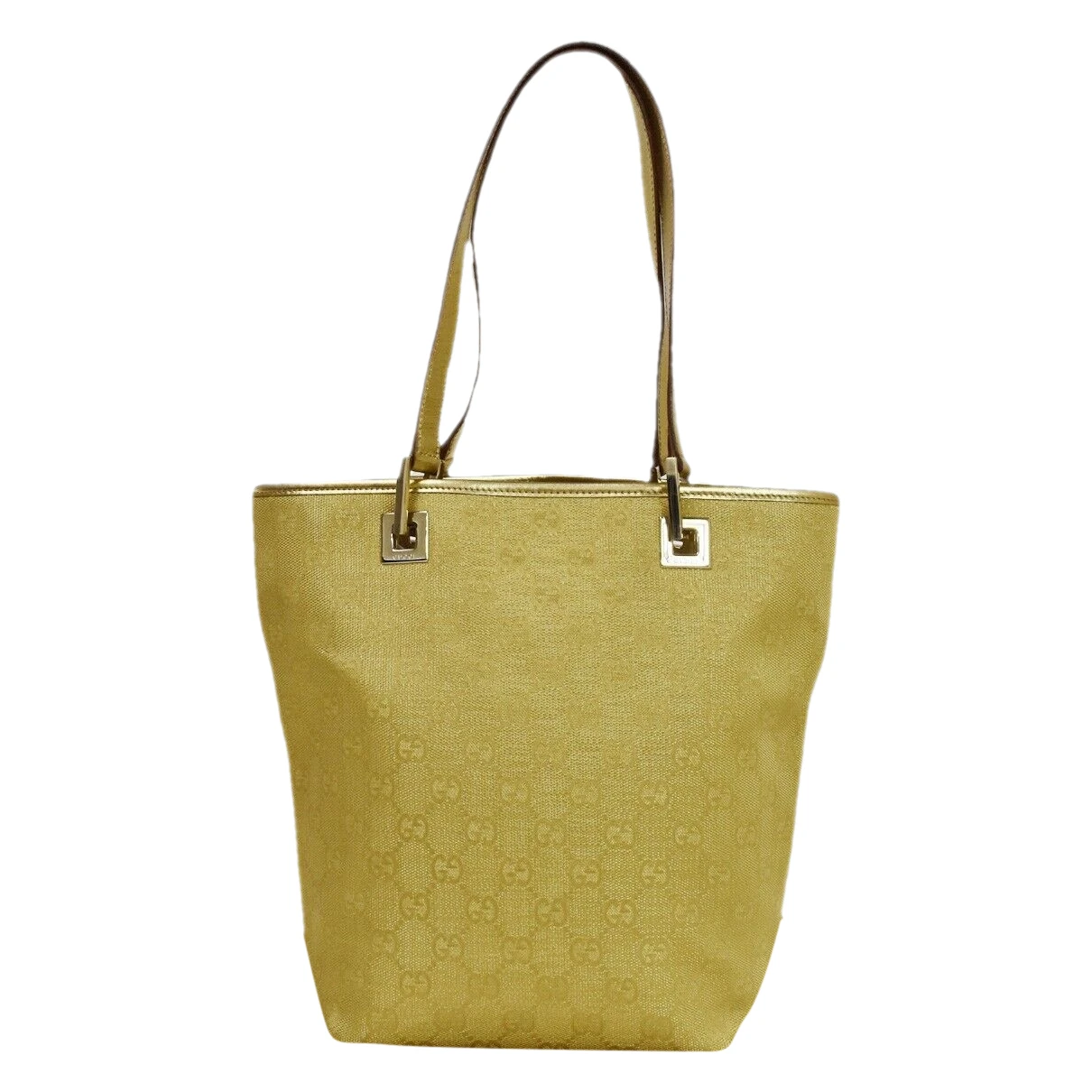 Pre-owned Gucci Cloth Tote In Gold
