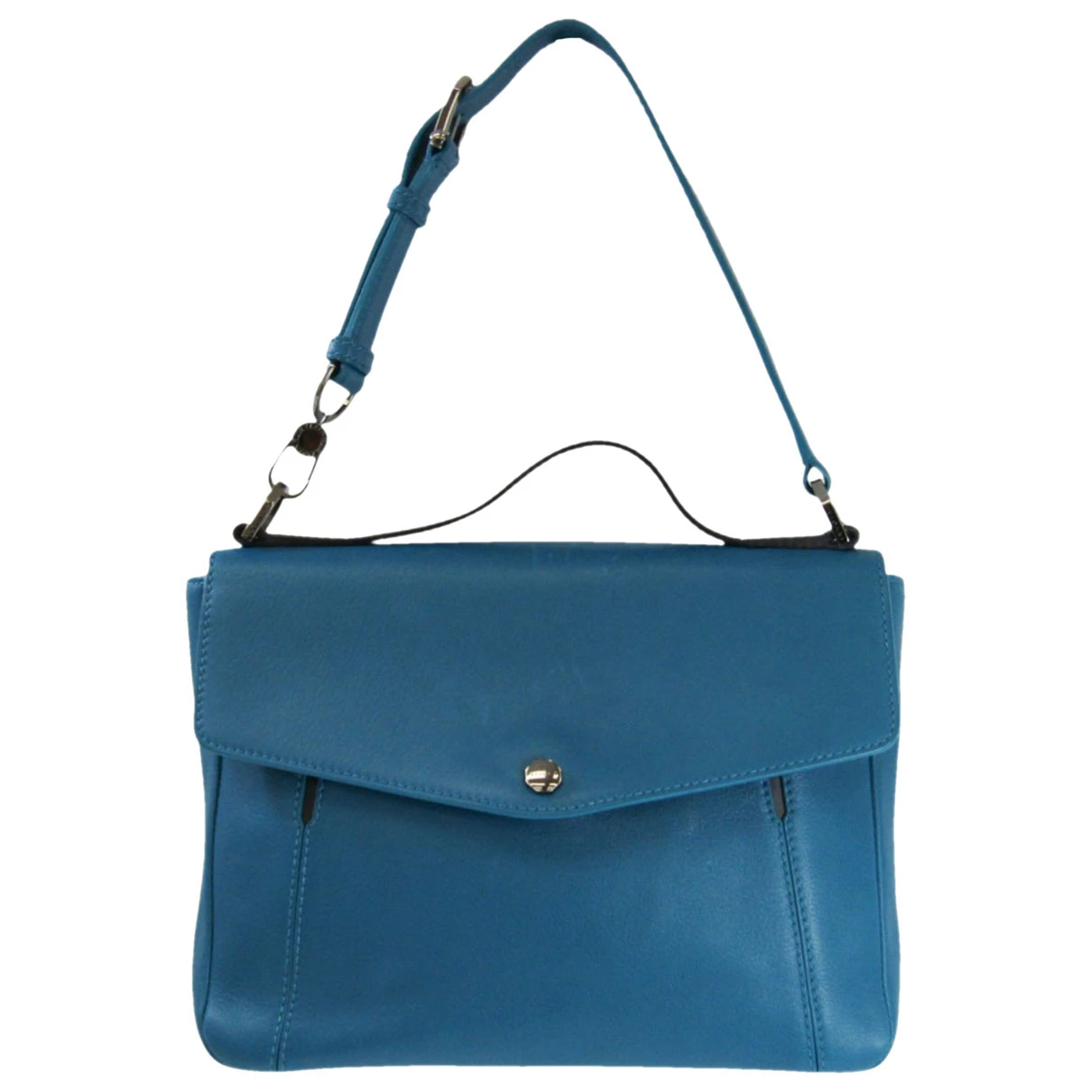 Pre-owned Bvlgari Leather Satchel In Blue