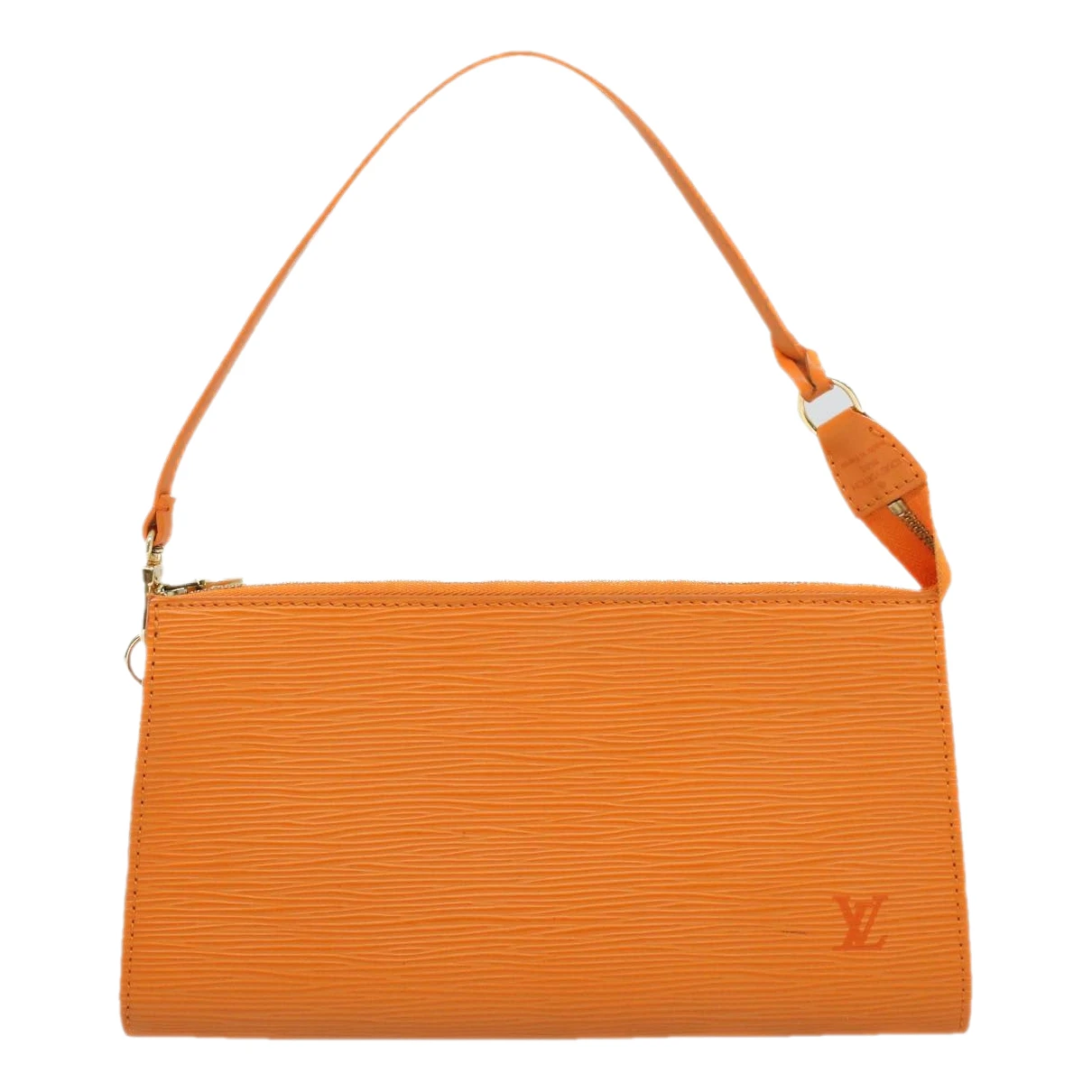 Pre-owned Louis Vuitton Pochette Accessoire Leather Handbag In Orange
