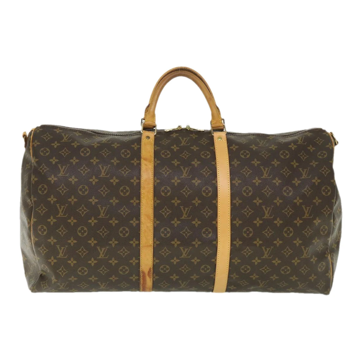 Pre-owned Louis Vuitton Cloth Travel Bag In Brown