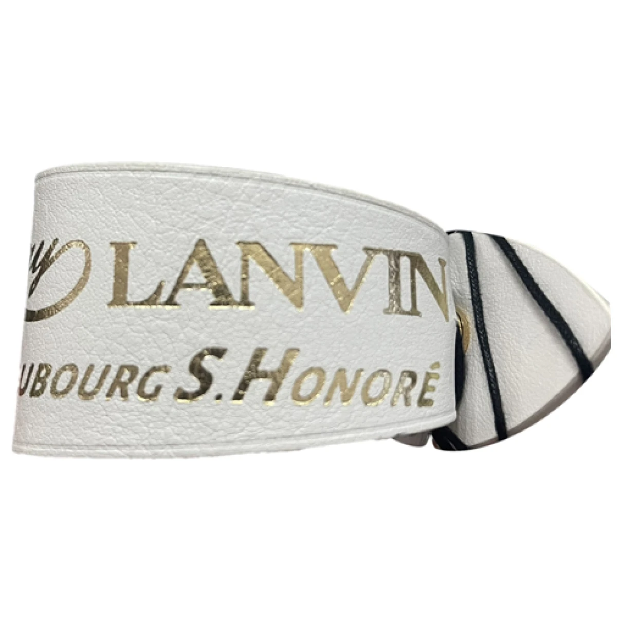 Pre-owned Lanvin Leather Bracelet In White