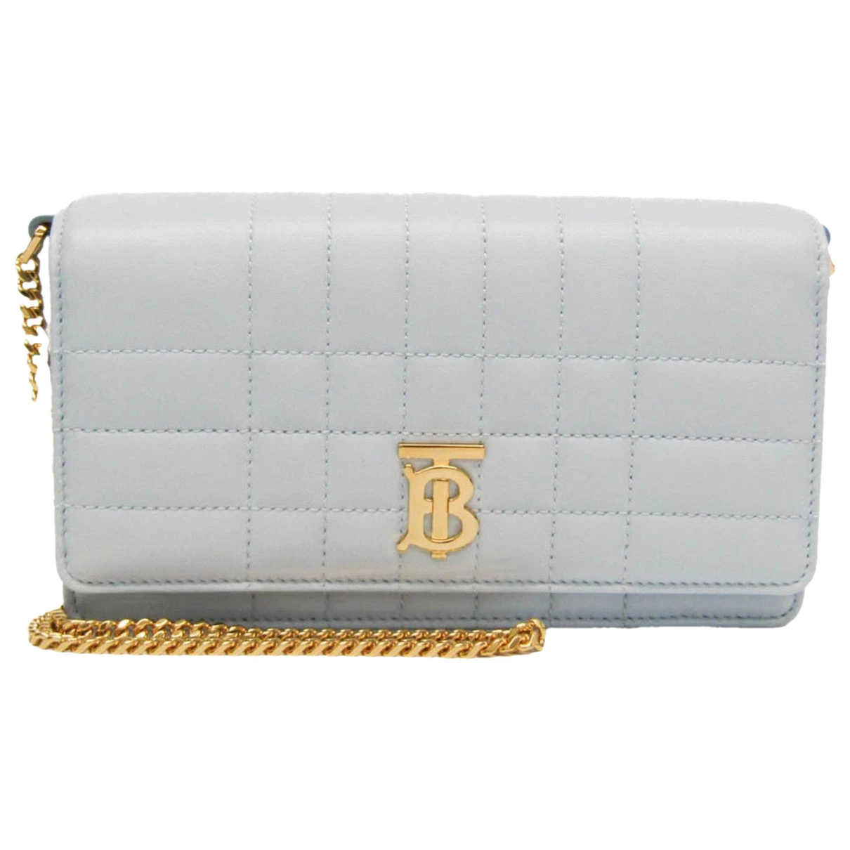 Pre-owned Burberry Lola Leather Handbag In Blue