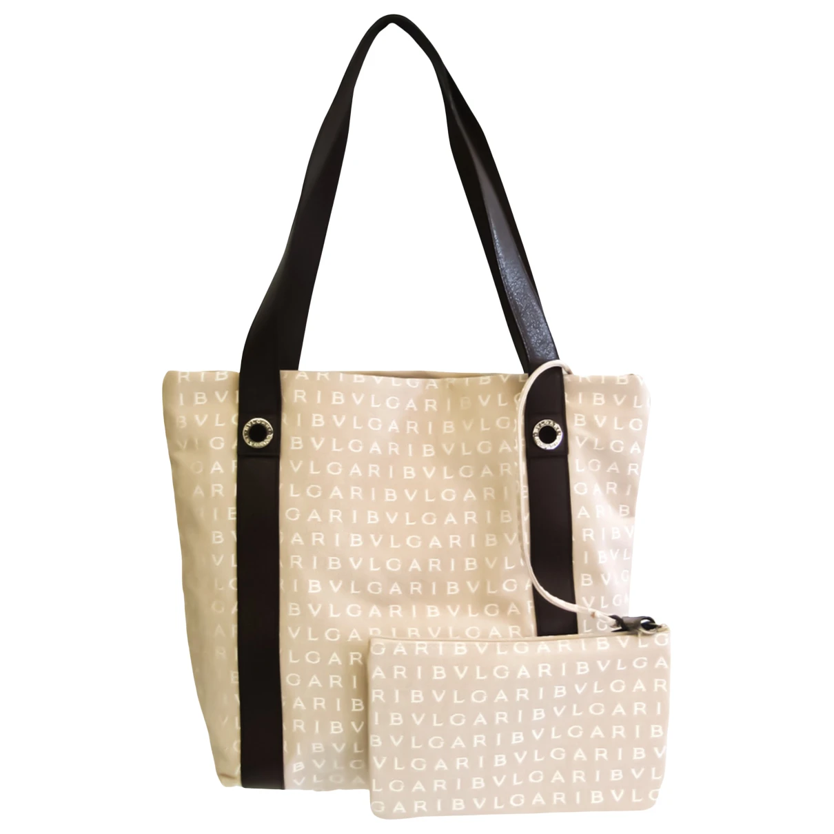 Pre-owned Bvlgari Cloth Tote In Beige