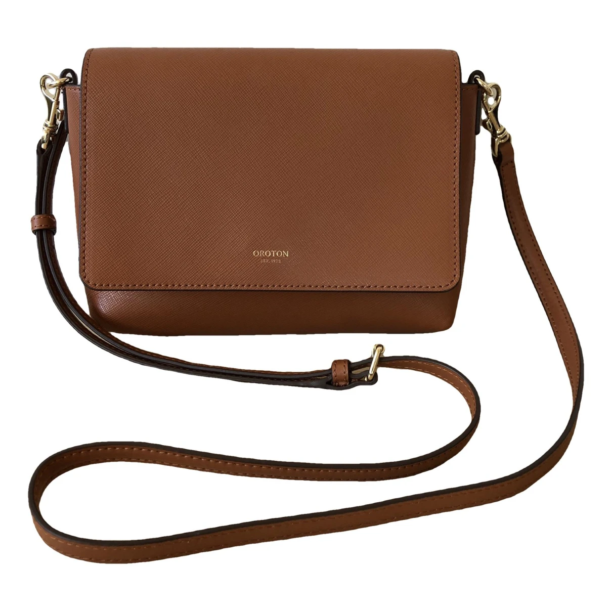 Pre-owned Oroton Leather Crossbody Bag In Brown