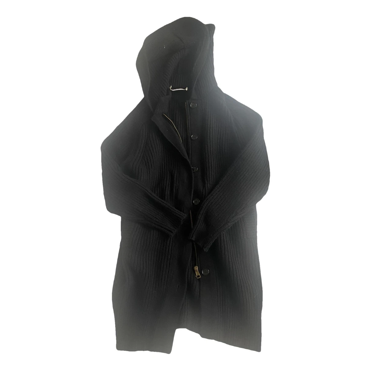 Pre-owned Chloé Cashmere Cardi Coat In Black