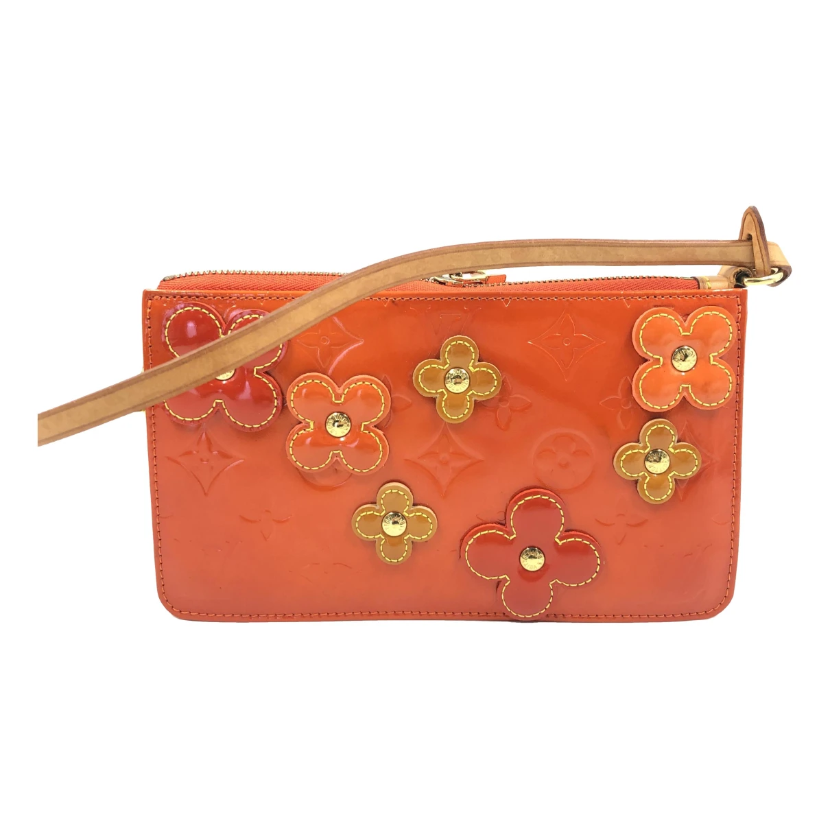 Pre-owned Louis Vuitton Leather Handbag In Orange