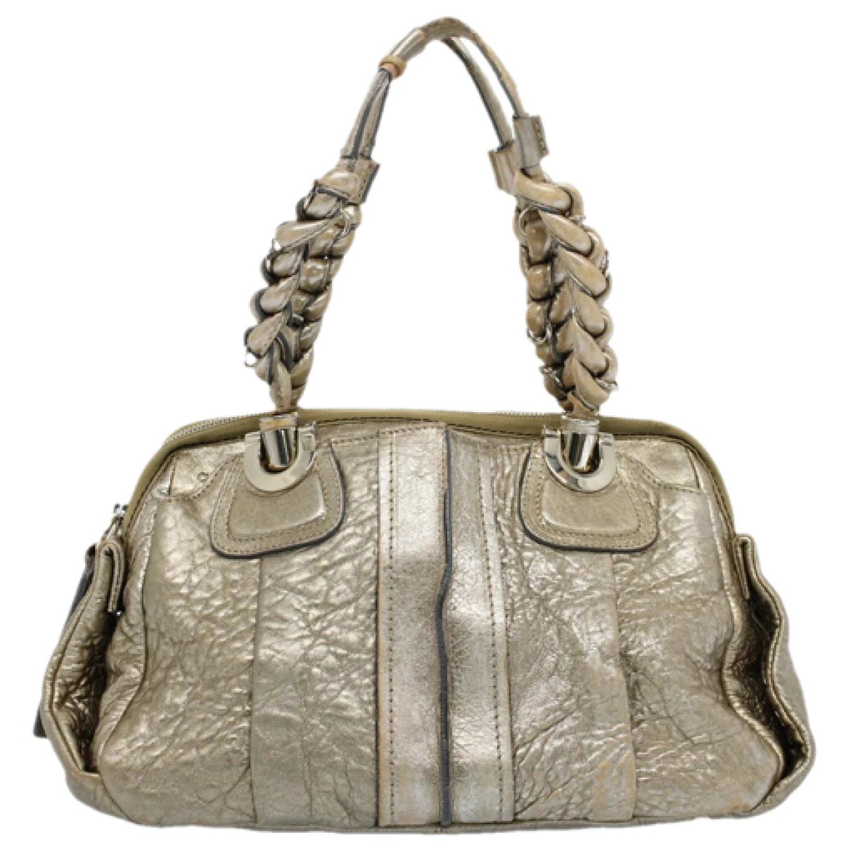 Pre-owned Chloé Héloise Leather Handbag In Gold