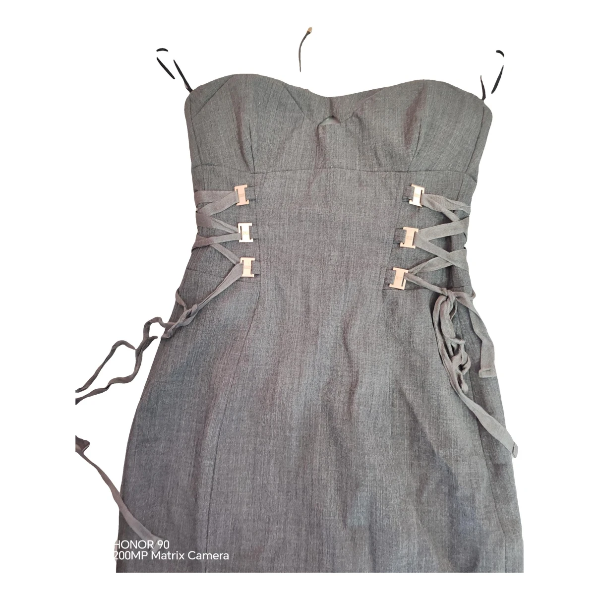 Pre-owned Elisabetta Franchi Mini Dress In Grey