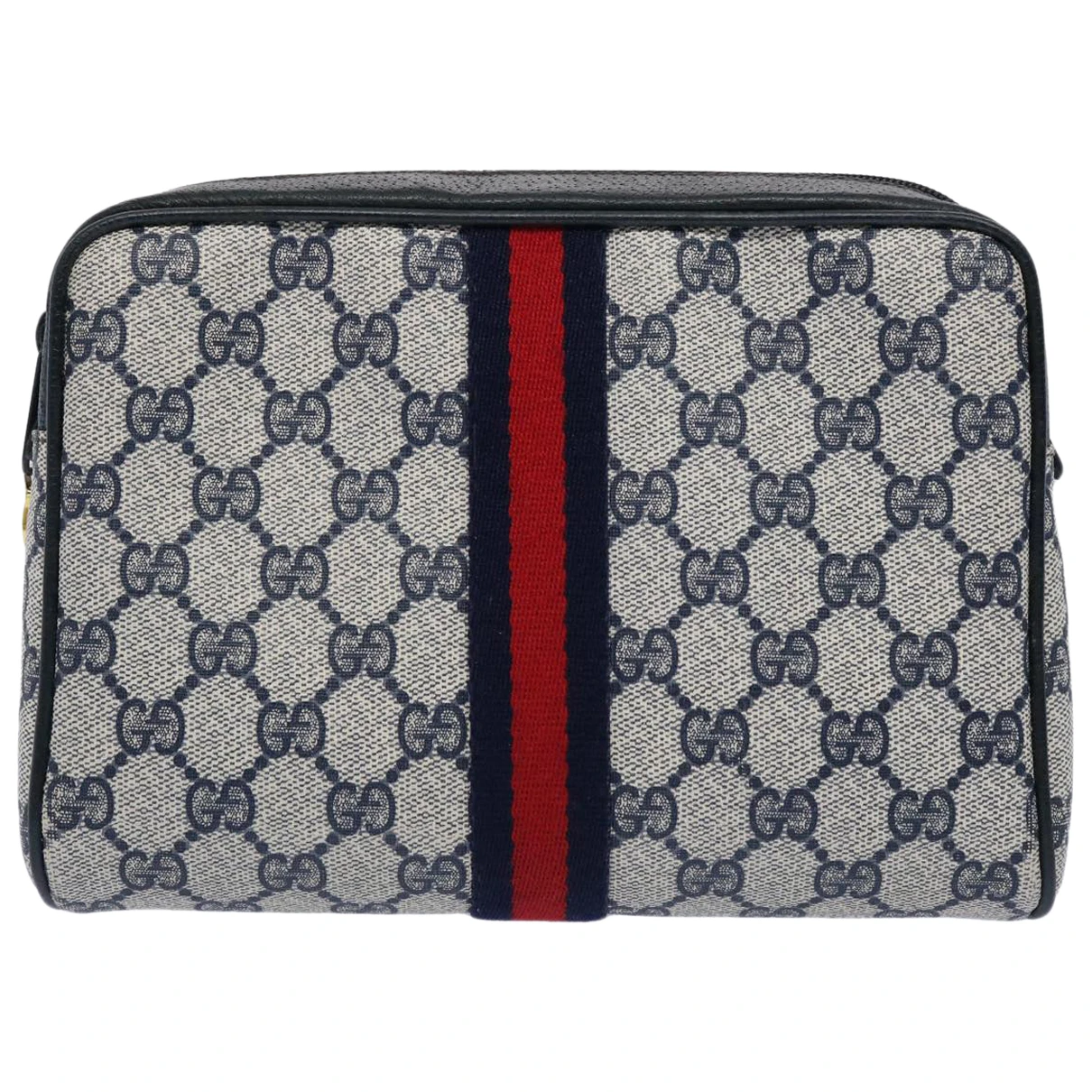 Pre-owned Gucci Cloth Clutch Bag In Navy