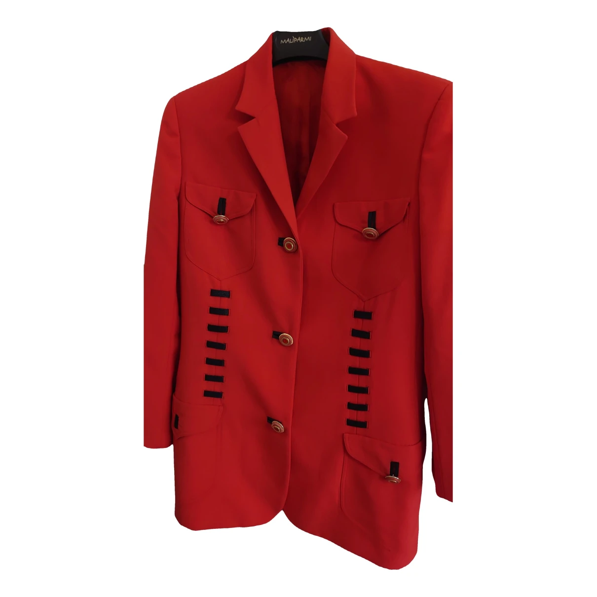 Pre-owned Versace Silk Jacket In Red