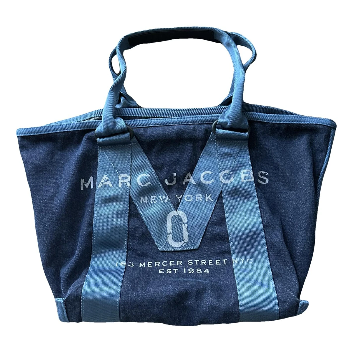 Pre-owned Marc Jacobs The Tag Tote Tote In Blue
