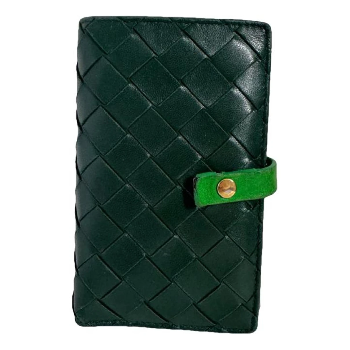 Pre-owned Bottega Veneta Leather Wallet In Green
