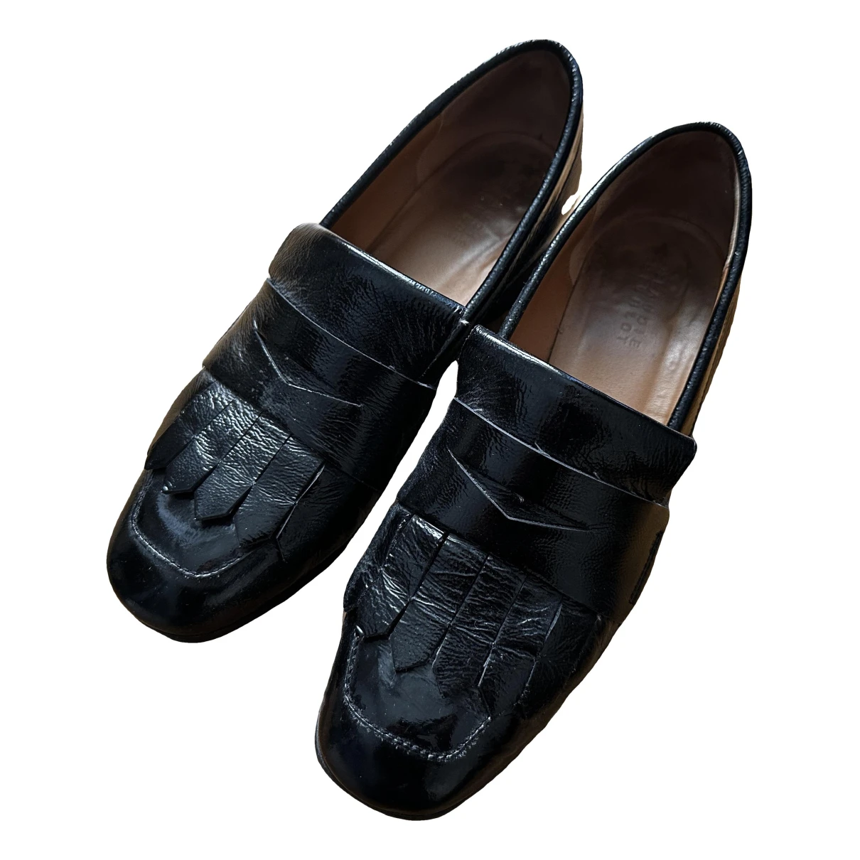 Pre-owned Claudie Pierlot Leather Flats In Black