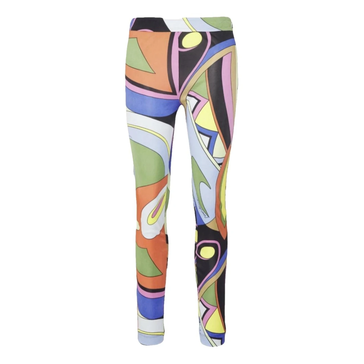 Pre-owned Moschino Slim Pants In Multicolour