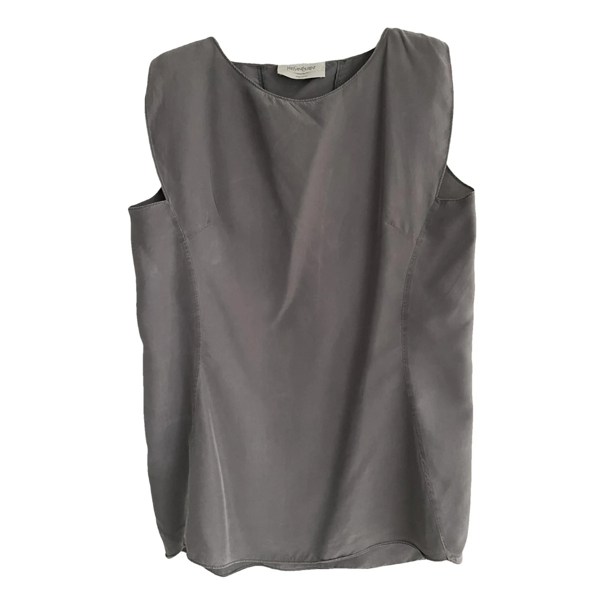 Pre-owned Saint Laurent Silk Blouse In Grey