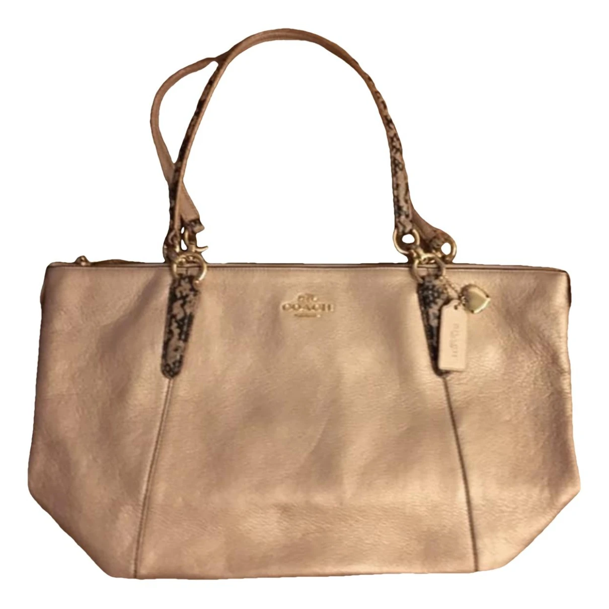Pre-owned Coach Leather Bag In Gold