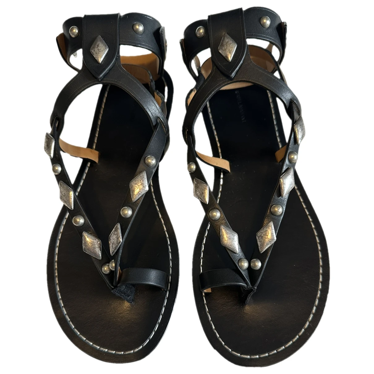 Pre-owned Isabel Marant Leather Sandals In Black