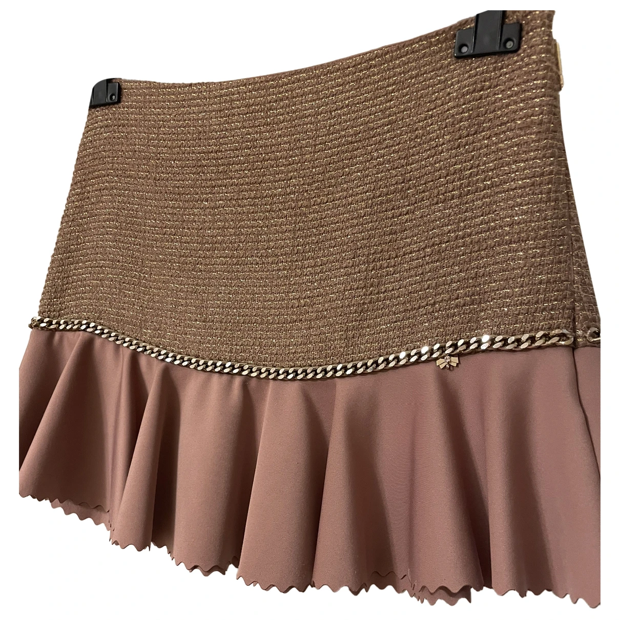 Pre-owned Elisabetta Franchi Wool Mid-length Skirt In Pink