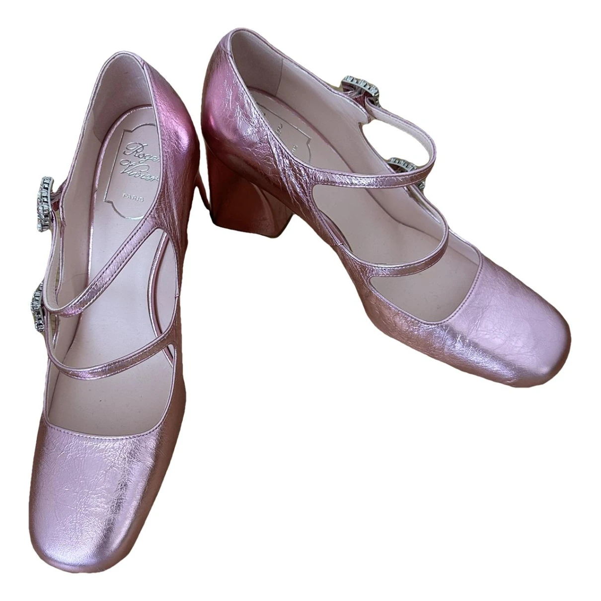 Pre-owned Roger Vivier Très Vivier Leather Heels In Pink
