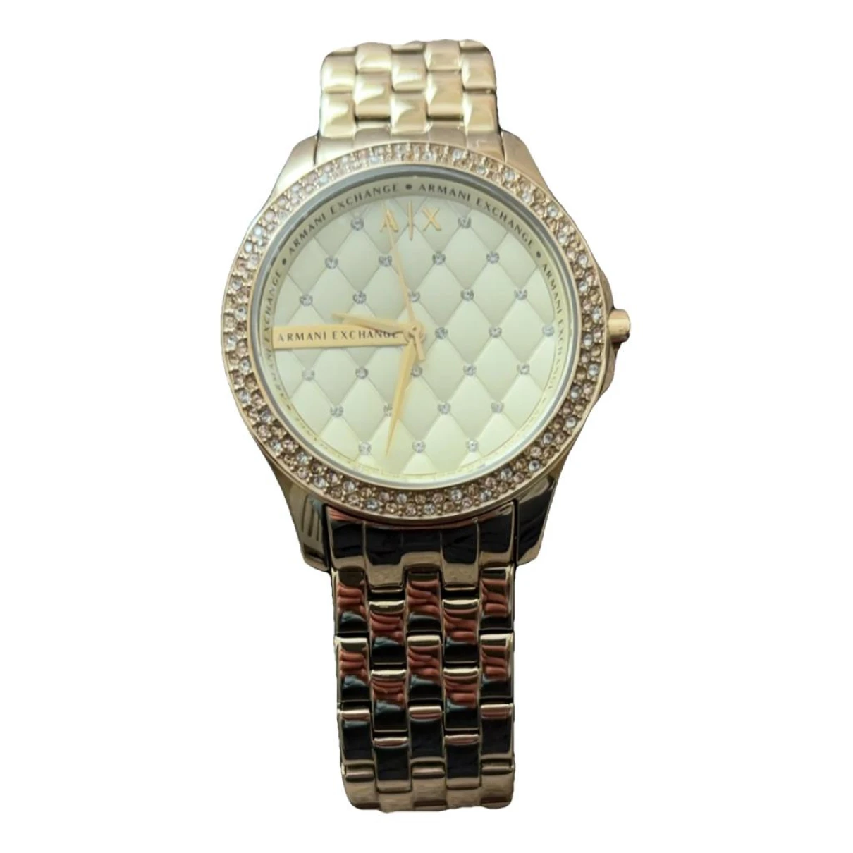 Pre-owned Armani Exchange Yellow Gold Watch