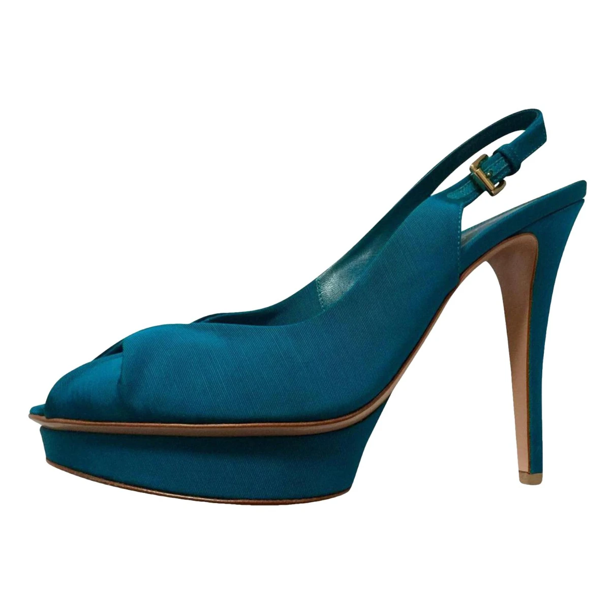 Pre-owned Gianvito Rossi Cloth Heels In Blue