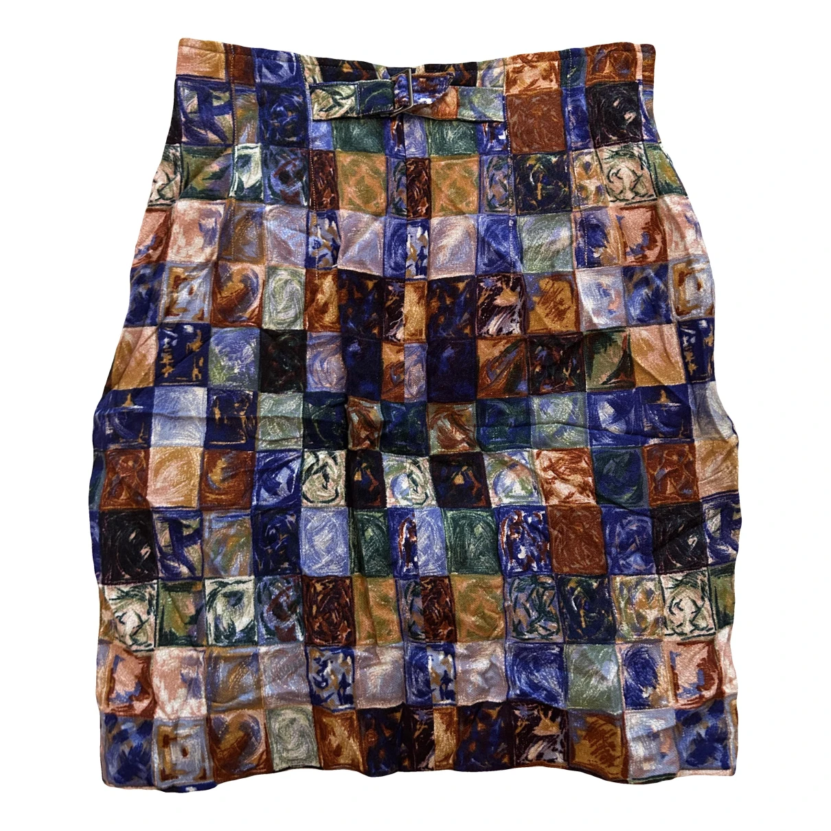 Pre-owned Kenzo Wool Mini Skirt In Multicolour