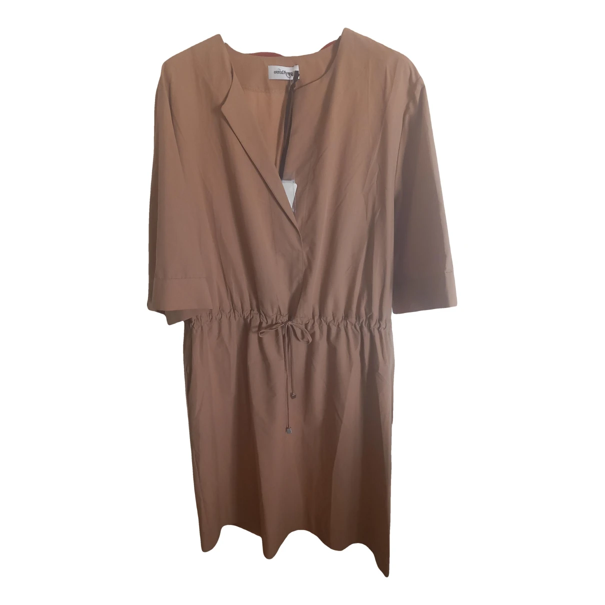 Pre-owned Ottod'ame Mini Dress In Camel