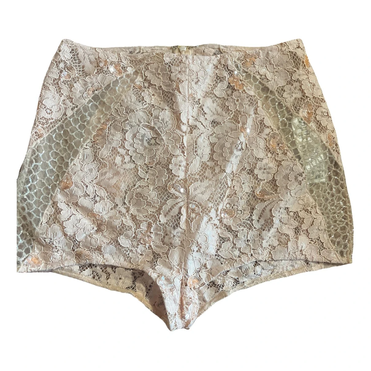 Pre-owned Elisabetta Franchi Glitter Shorts In Pink
