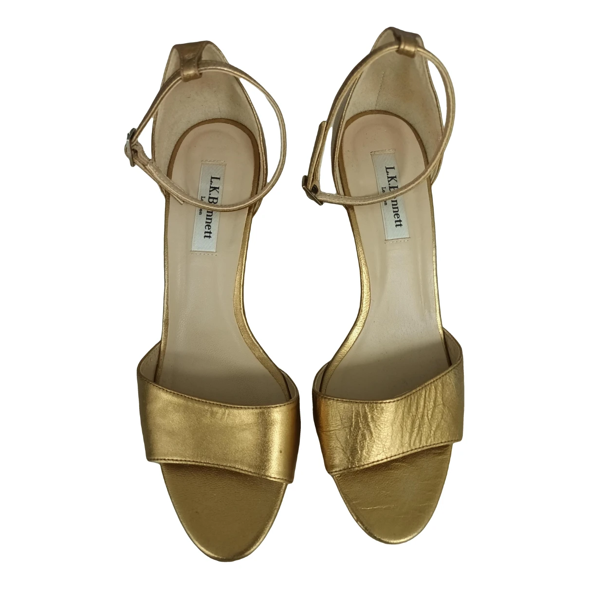 Pre-owned Lk Bennett Leather Heels In Gold
