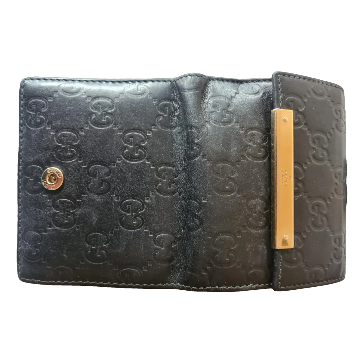 Pre-owned Gucci Leather Wallet In Black