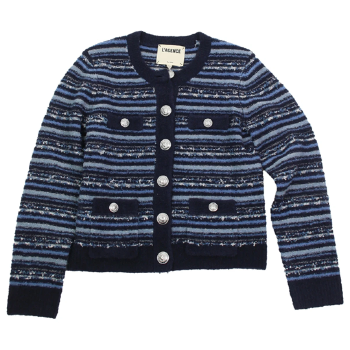 Pre-owned L Agence Cardigan In Blue