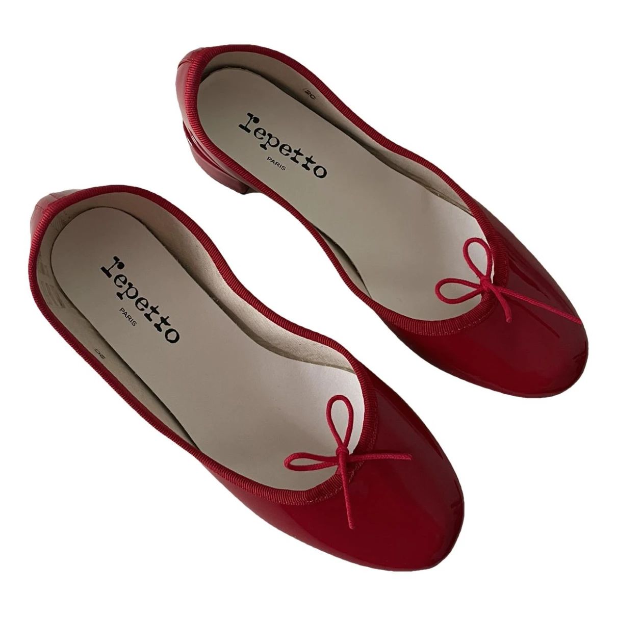 Pre-owned Repetto Patent Leather Ballet Flats In Red
