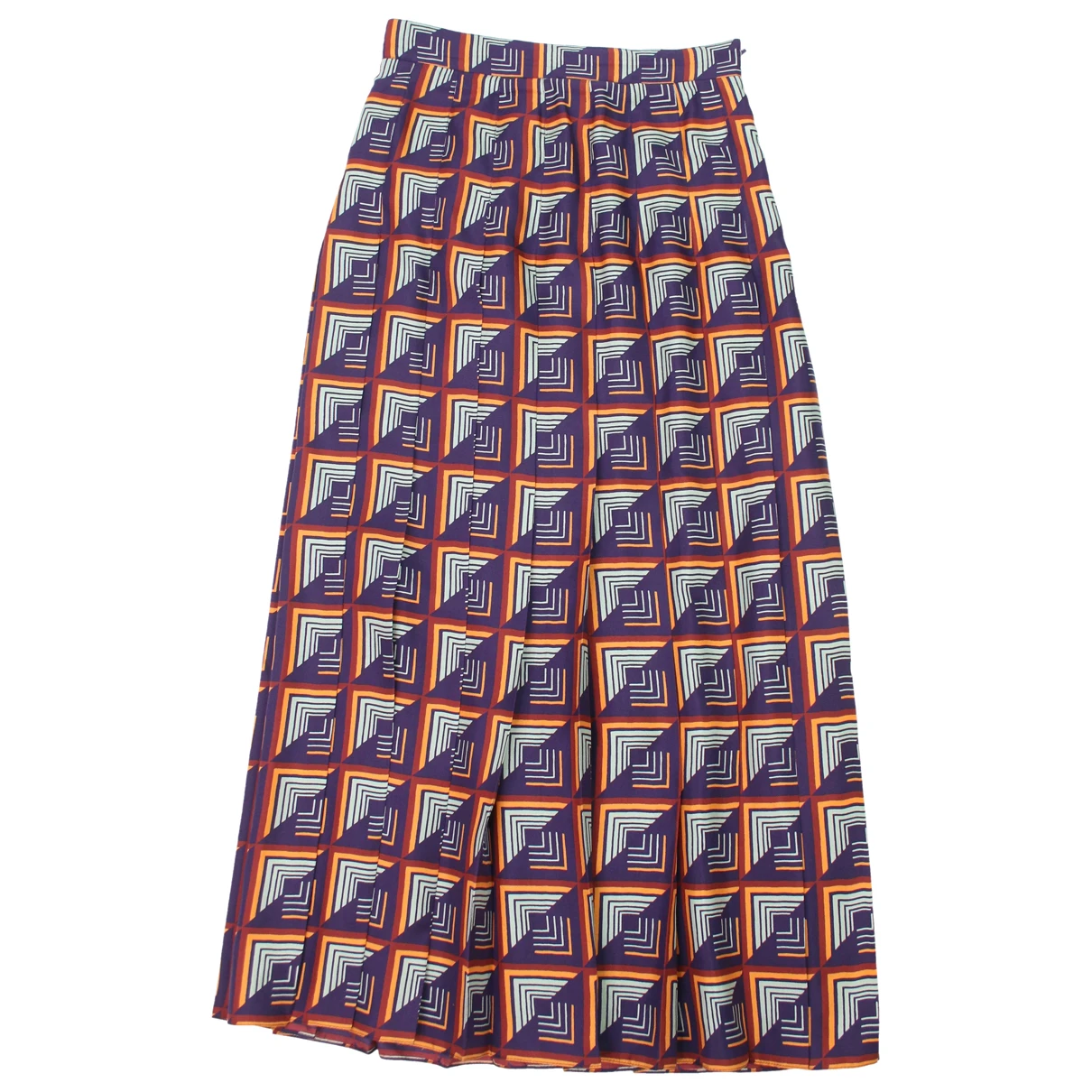 Pre-owned Gucci Silk Skirt In Purple