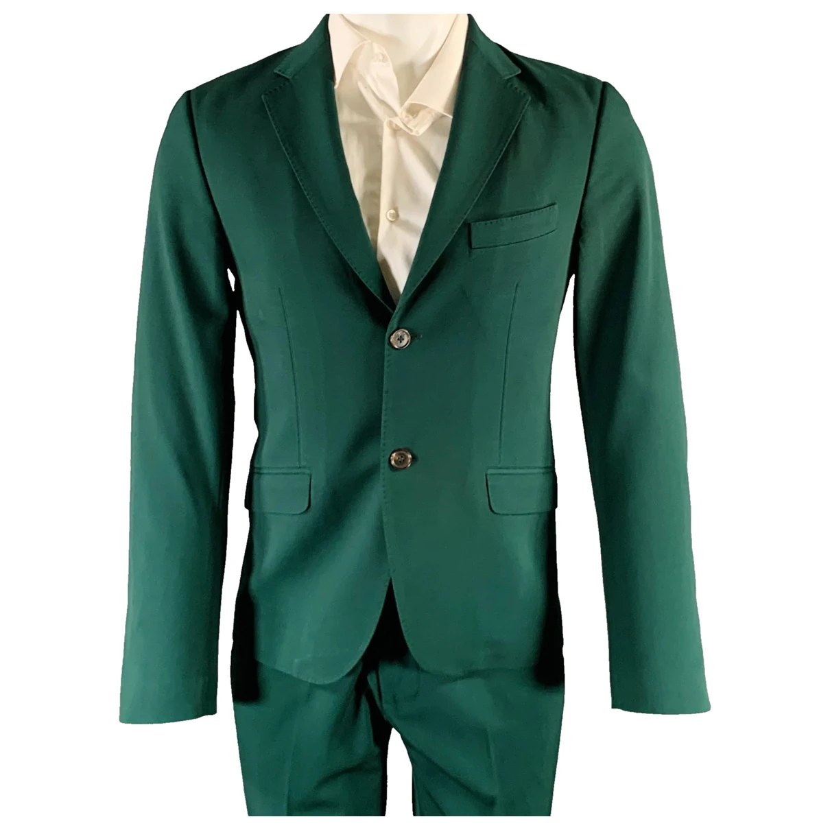 Pre-owned Marni Wool Suit In Green