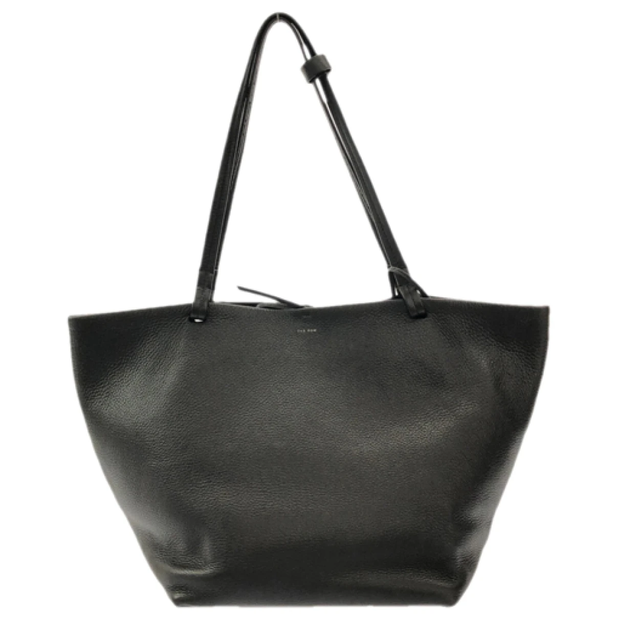 Pre-owned The Row Leather Tote In Black