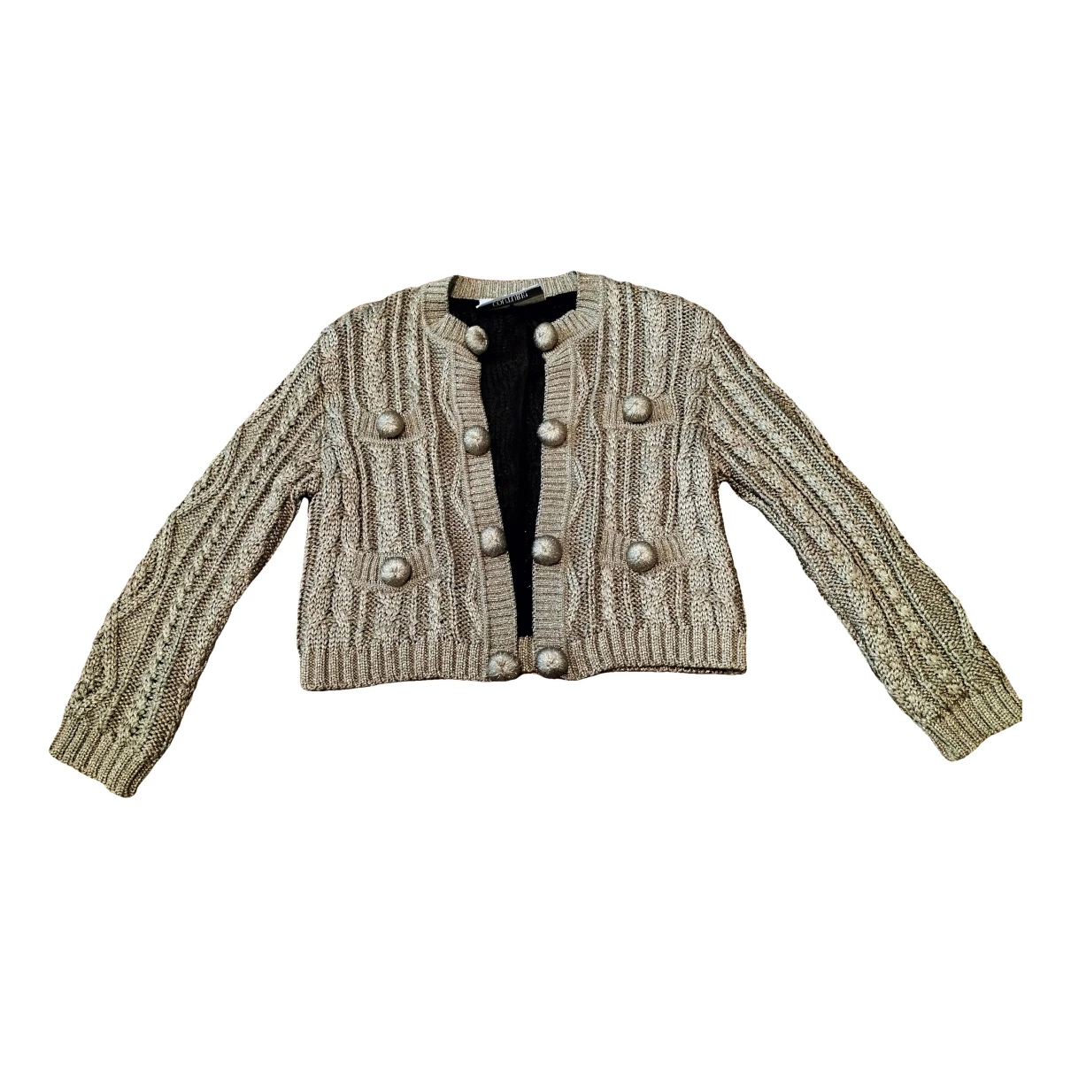 Pre-owned Moschino Cardigan In Gold