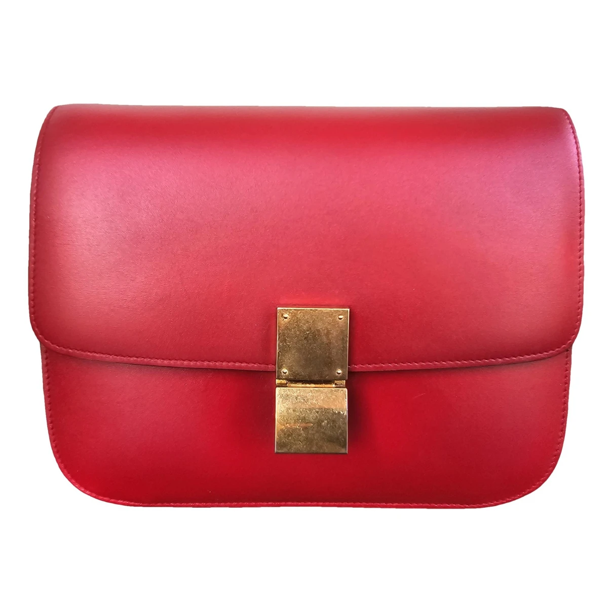 Pre-owned Celine Classic Leather Crossbody Bag In Red