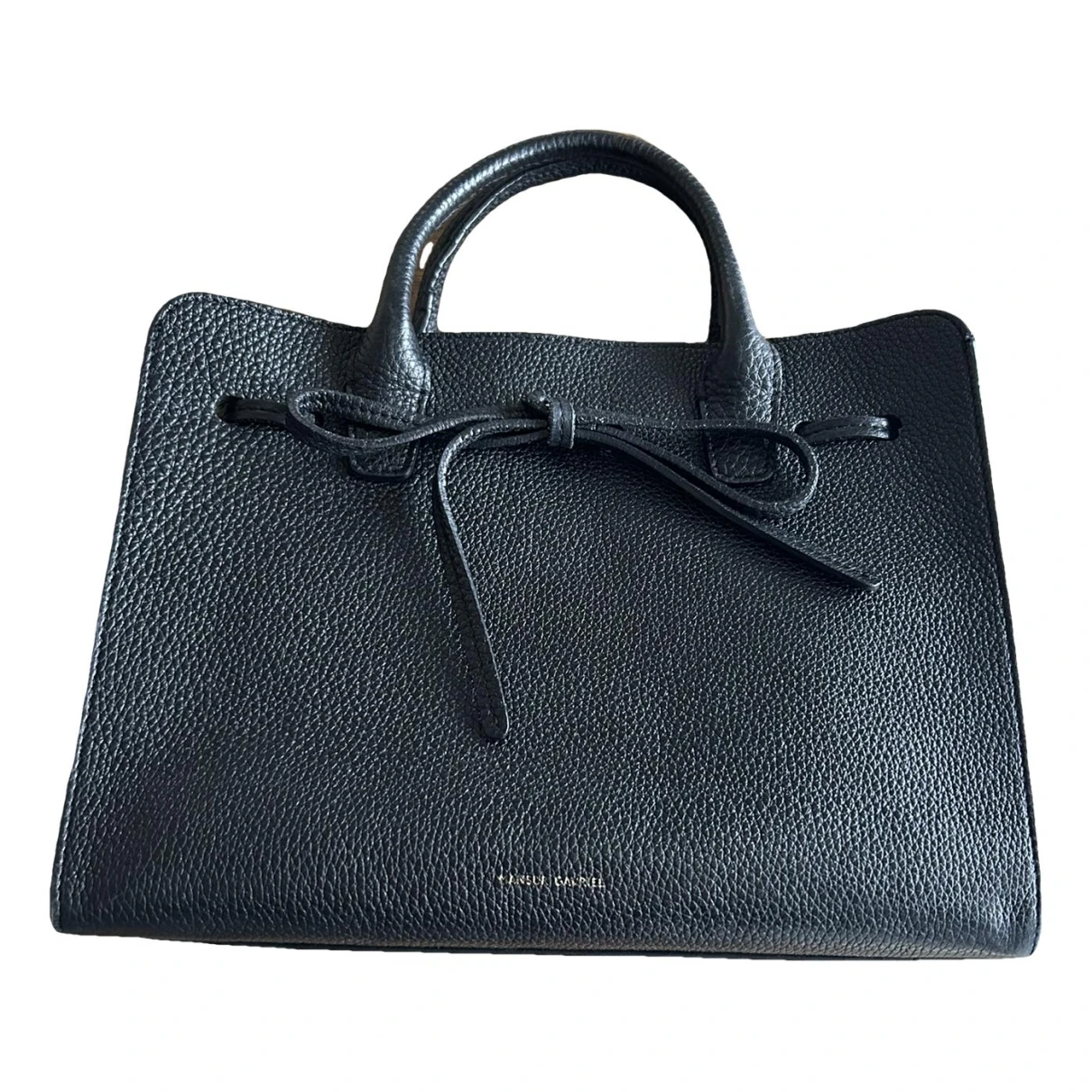 Pre-owned Mansur Gavriel Leather Handbag In Black