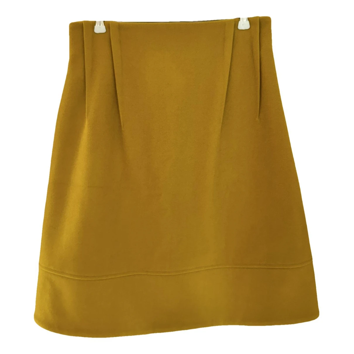 Pre-owned Jil Sander Wool Mid-length Skirt In Yellow