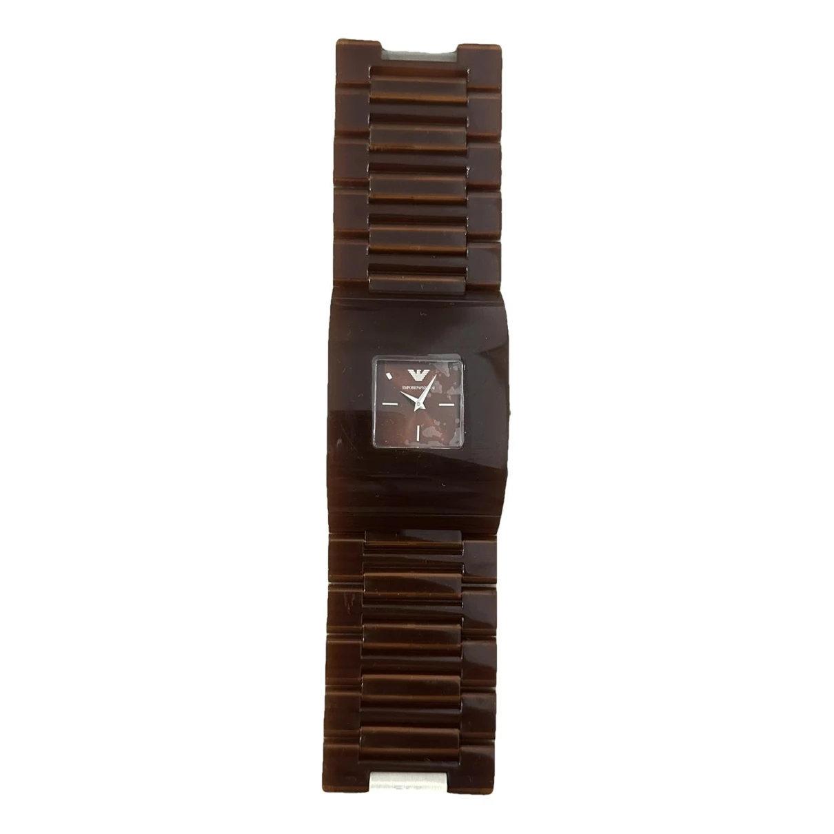 Pre-owned Emporio Armani Watch In Brown