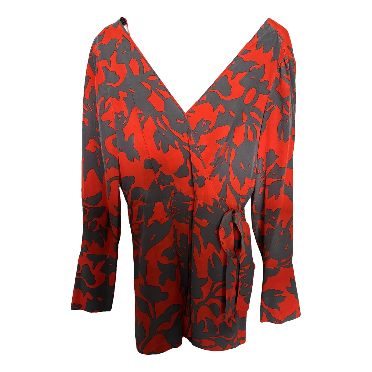 Pre-owned Diane Von Furstenberg Silk Jumpsuit In Red