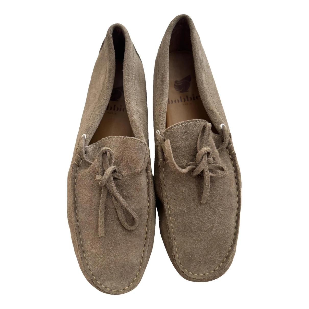 Pre-owned Bobbies Flats In Beige