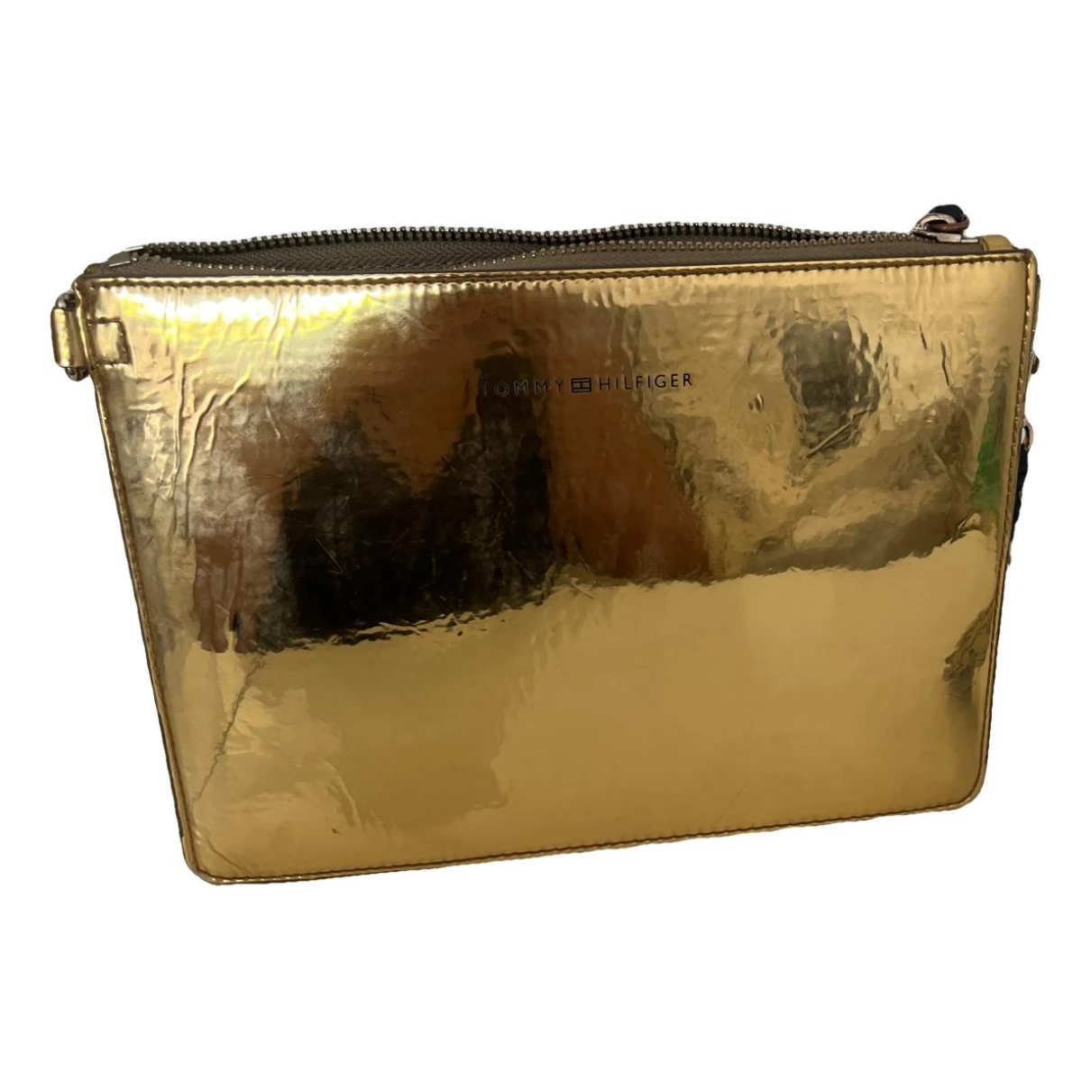Pre-owned Tommy Hilfiger Clutch Bag In Gold