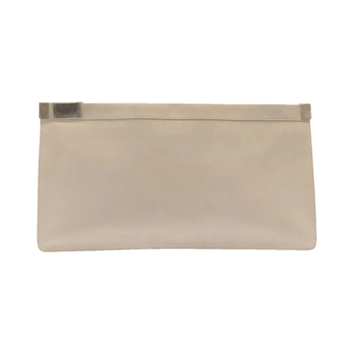 Pre-owned Maison Margiela Leather Clutch Bag In Grey