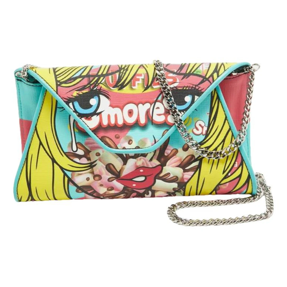 Pre-owned Moschino Clutch Bag In Multicolour